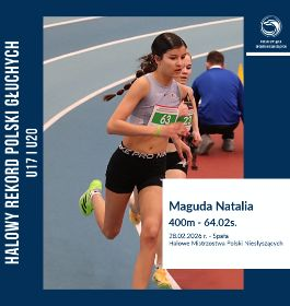 Natalia Maguda z podwójnym Halowym Rekordem Polski