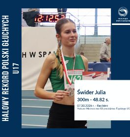 Halowy Rekord Polski Niesłyszących U17 Julii Świder